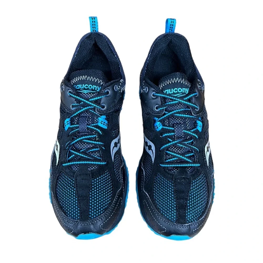 Saucony Black Blue Adapt Trail Running Hiking Walking Shoes #15148-1 Size 8.5